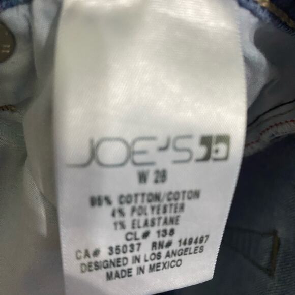Joe’s Jeans Distressed Denim Size 28 Cuffed Skinny - Picture 4 of 9